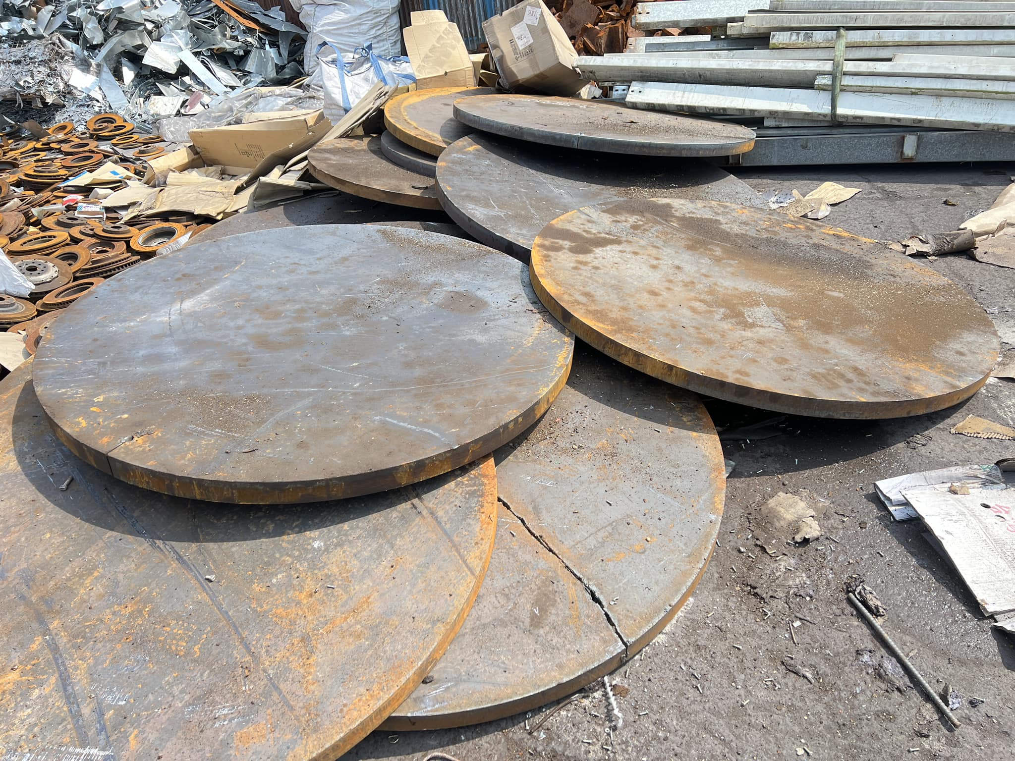 火焰切割鐵板，回收實務