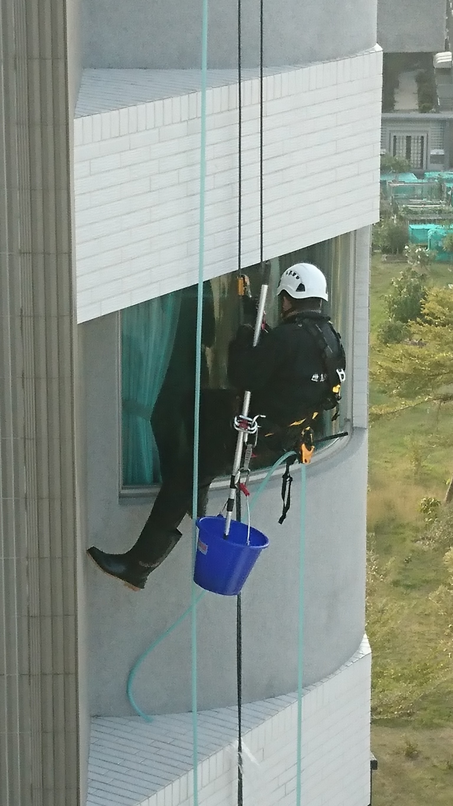 天朵綠園高空玻璃帷幕清洗