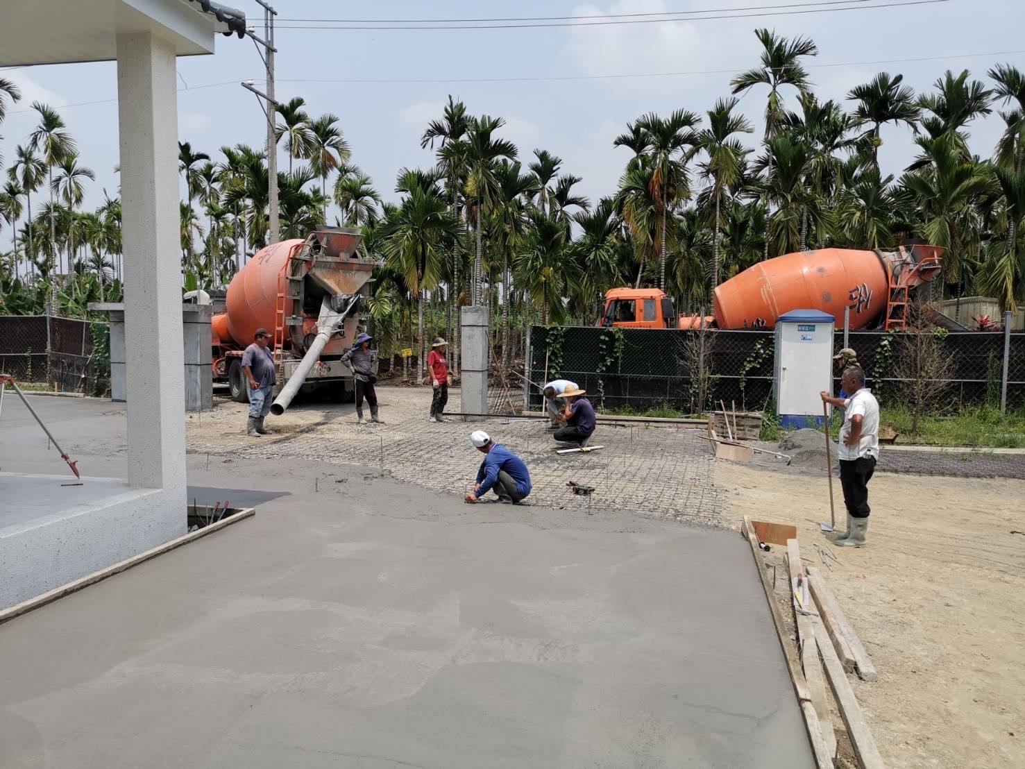 外部通道綁鐵灌漿實照