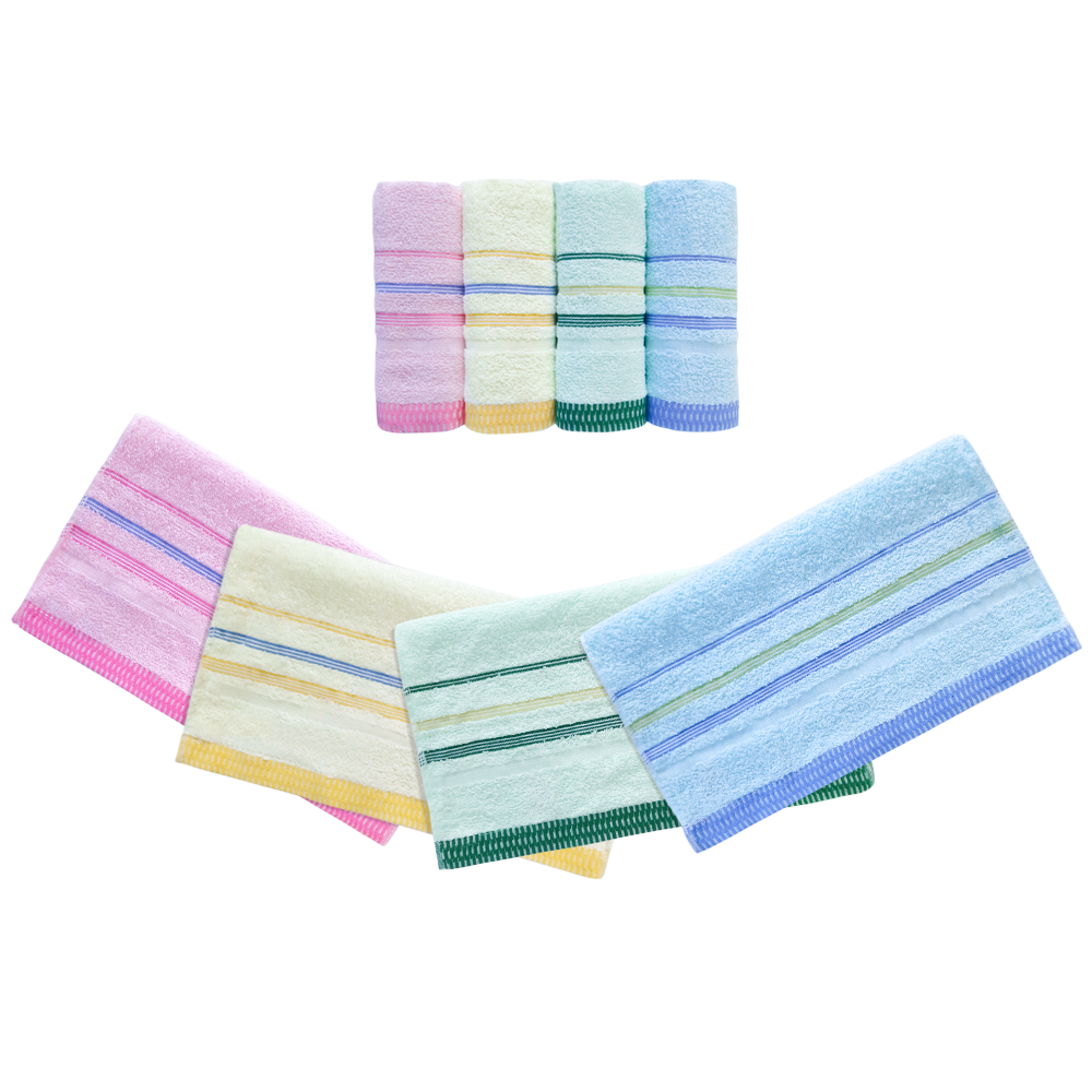 條紋繽紛色紗毛巾