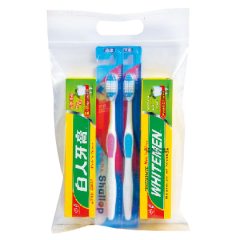 牙膏65gx2+千柔細軟毛牙刷x2