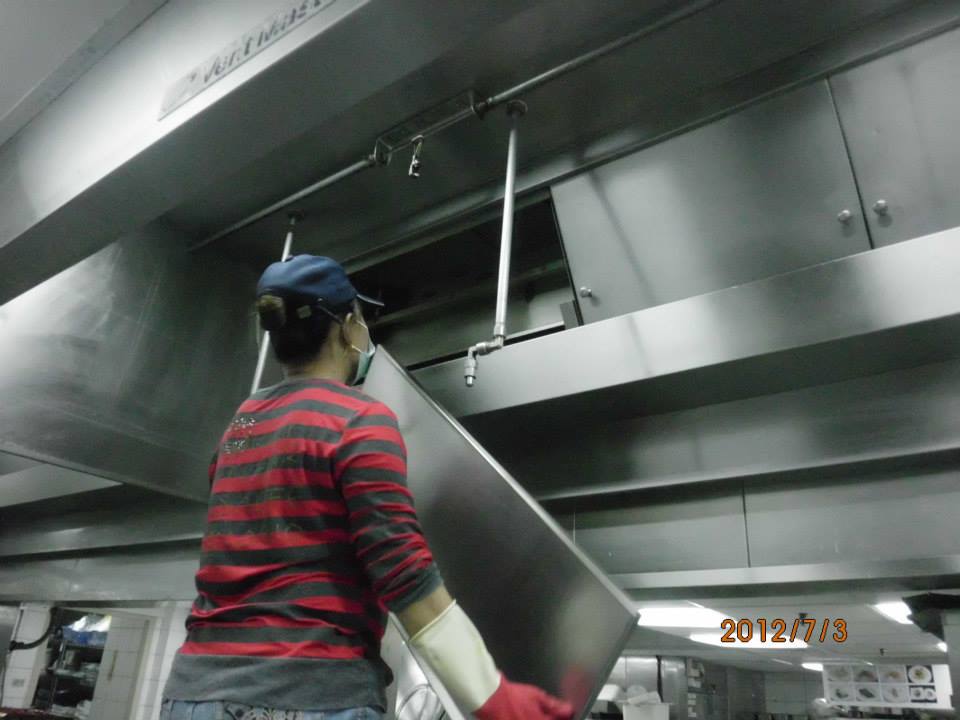 清洗排油煙罩、排油煙管