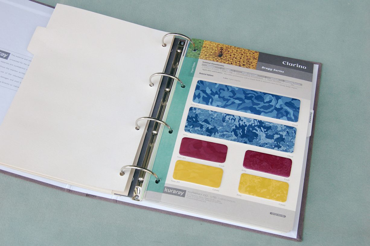 活頁夾目錄印刷-從設計印刷、材料裁切、黏貼，整體一貫作業-材料目錄印製-億納印刷