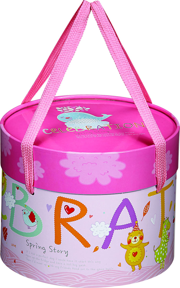 6吋手提糖果盒(粉)馬卡樂園