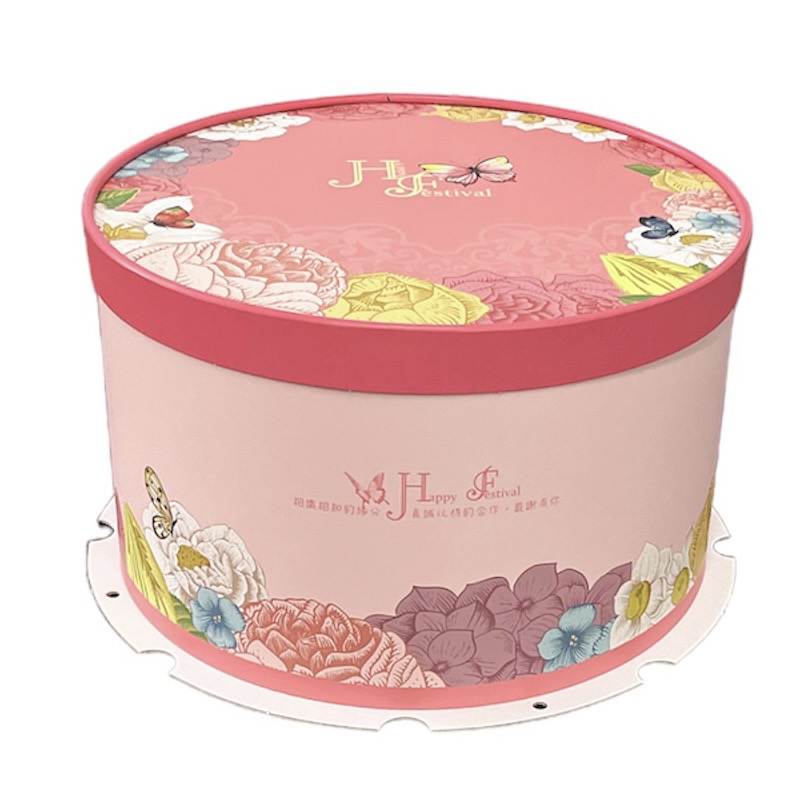 圓型蛋糕盒10吋-朵朵緣