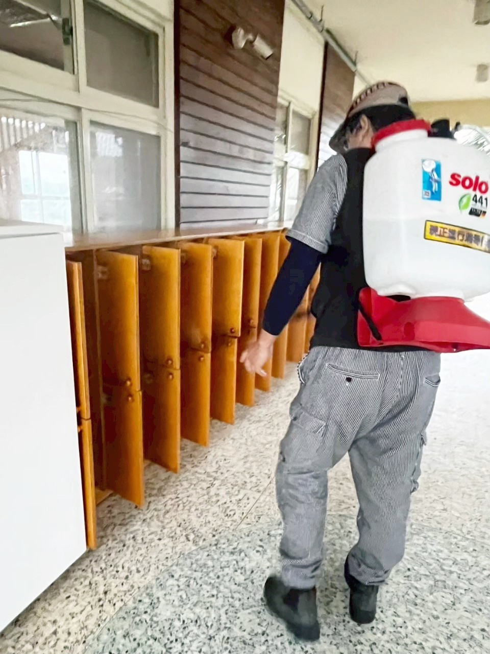 外社幼兒園殺菌消毒作業