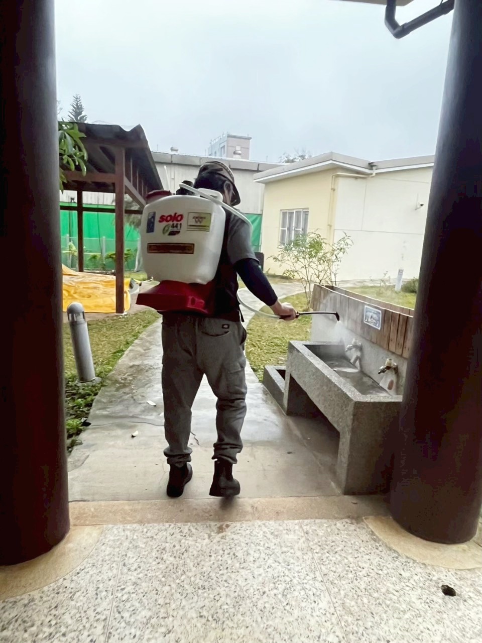 外社幼兒園殺菌消毒作業
