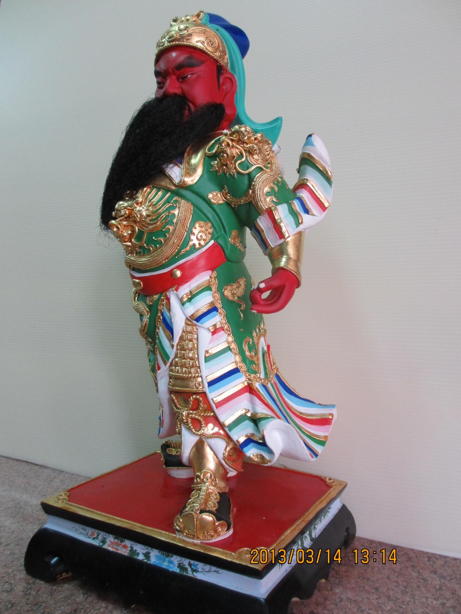 神像繪雕粉修-關公