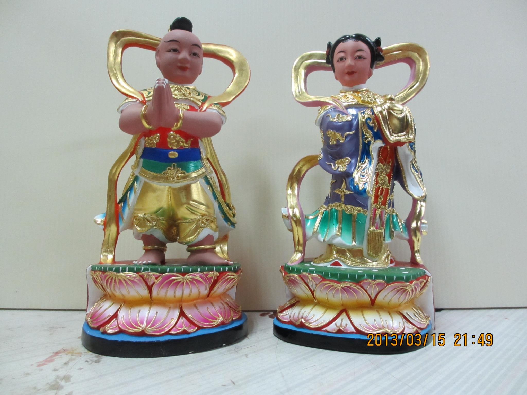 神像繪雕粉修-善財良女