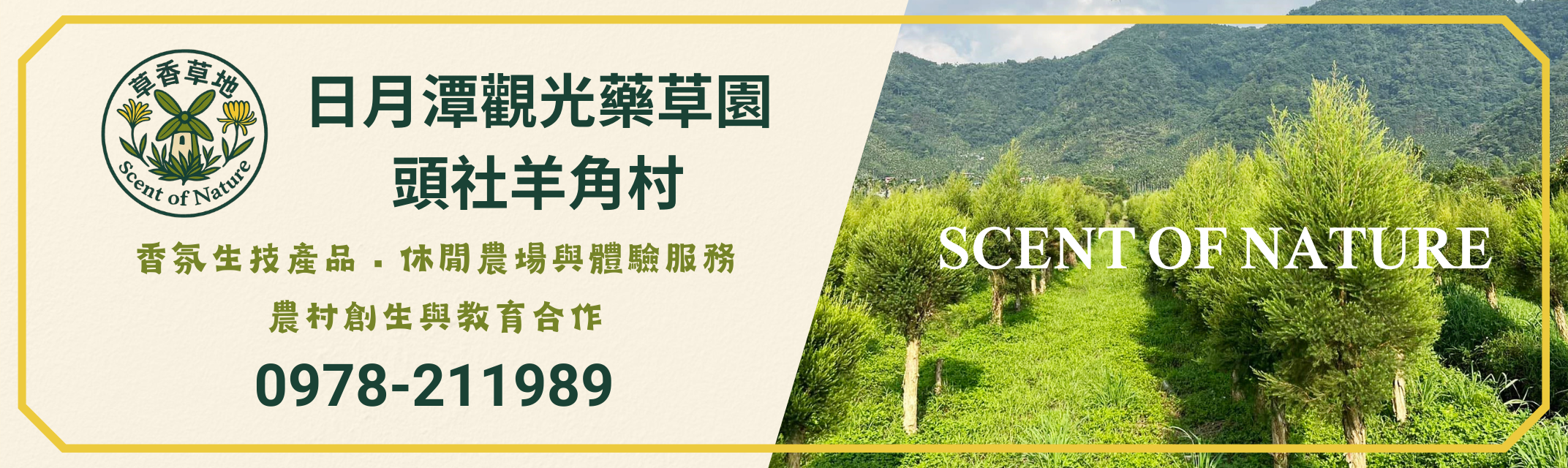 日月潭觀光藥草園 × 頭社羊角村 × 頭社活盆地 × 草香草地-農產品