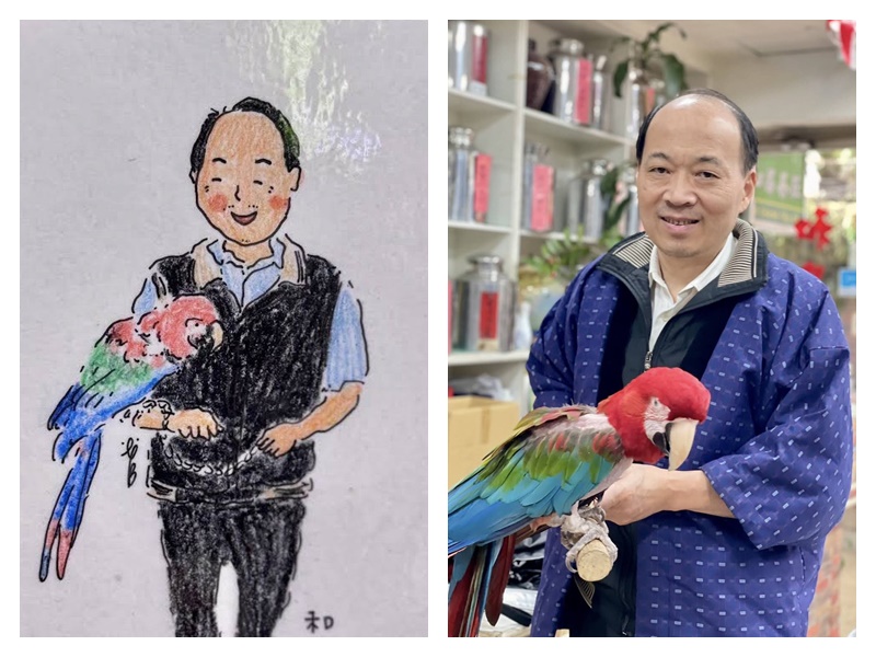 張老闆之真人版與手繪版