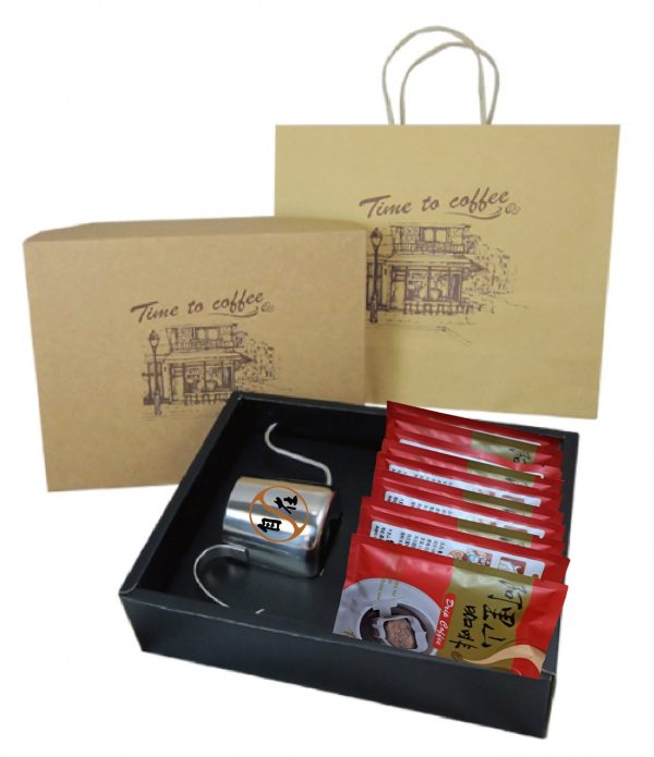 阿里山自在山林咖啡辳莊–精品咖啡掛耳利泡包+手沖壺禮盒