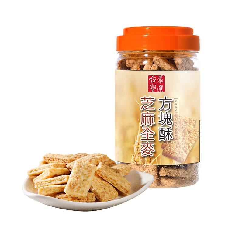 芝麻全麥方塊酥(330g/罐)