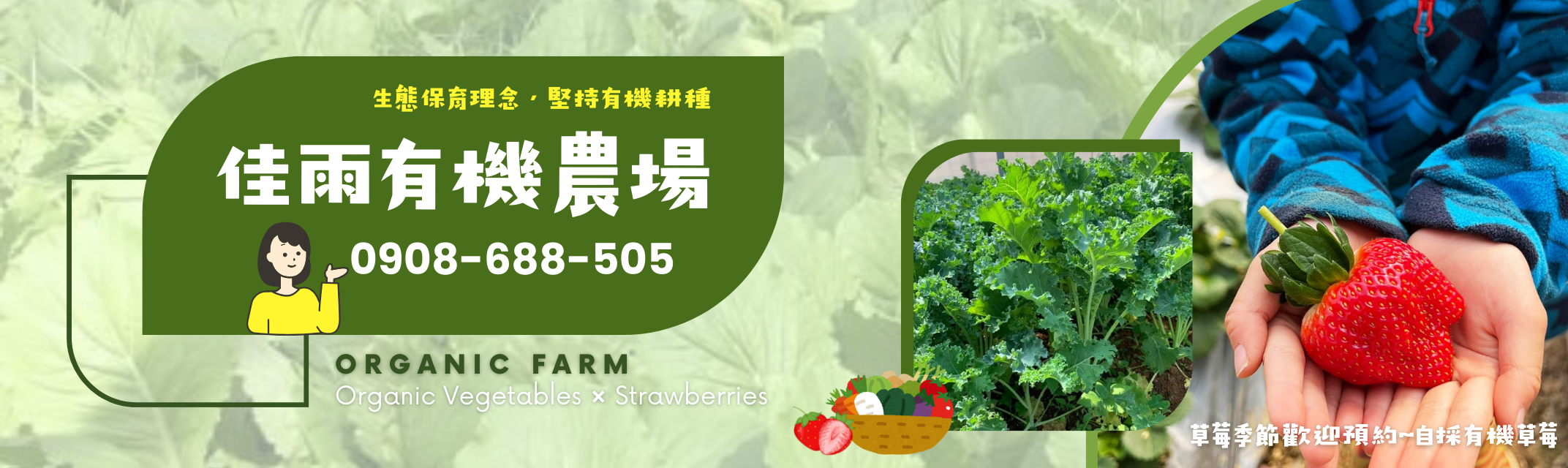 佳雨有機農場 × 有機蔬菜 × 有機草莓-有機農產品